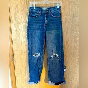 KanCan wide leg distressed jeans